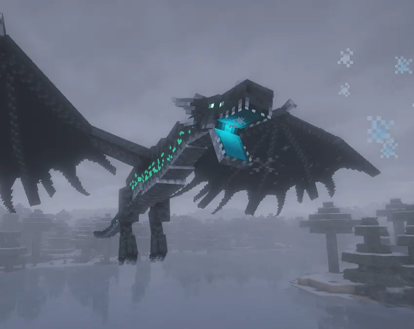 silver dragon attacking with its icy breath