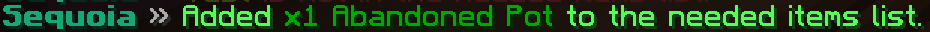 Needed item adding