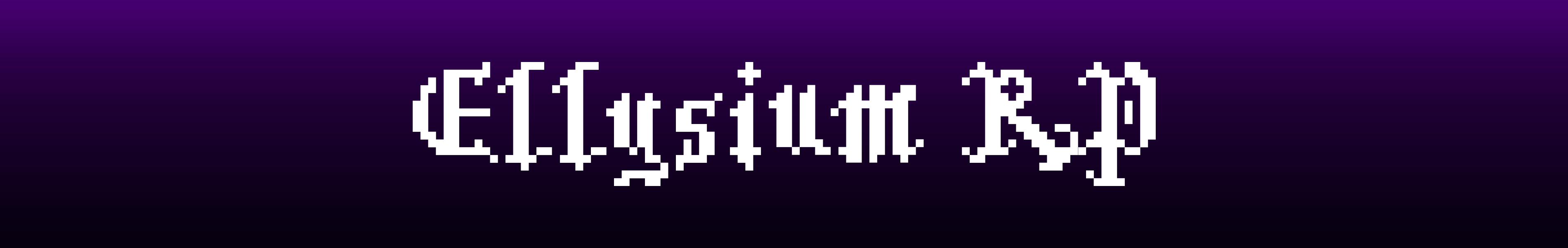 Black and purple banner, written "Ellysium RP".