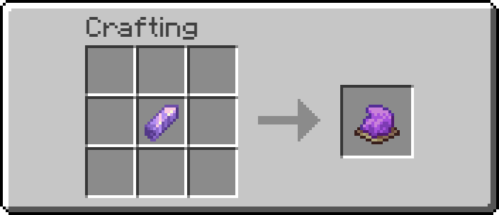 craft amethyst shards into purple dye