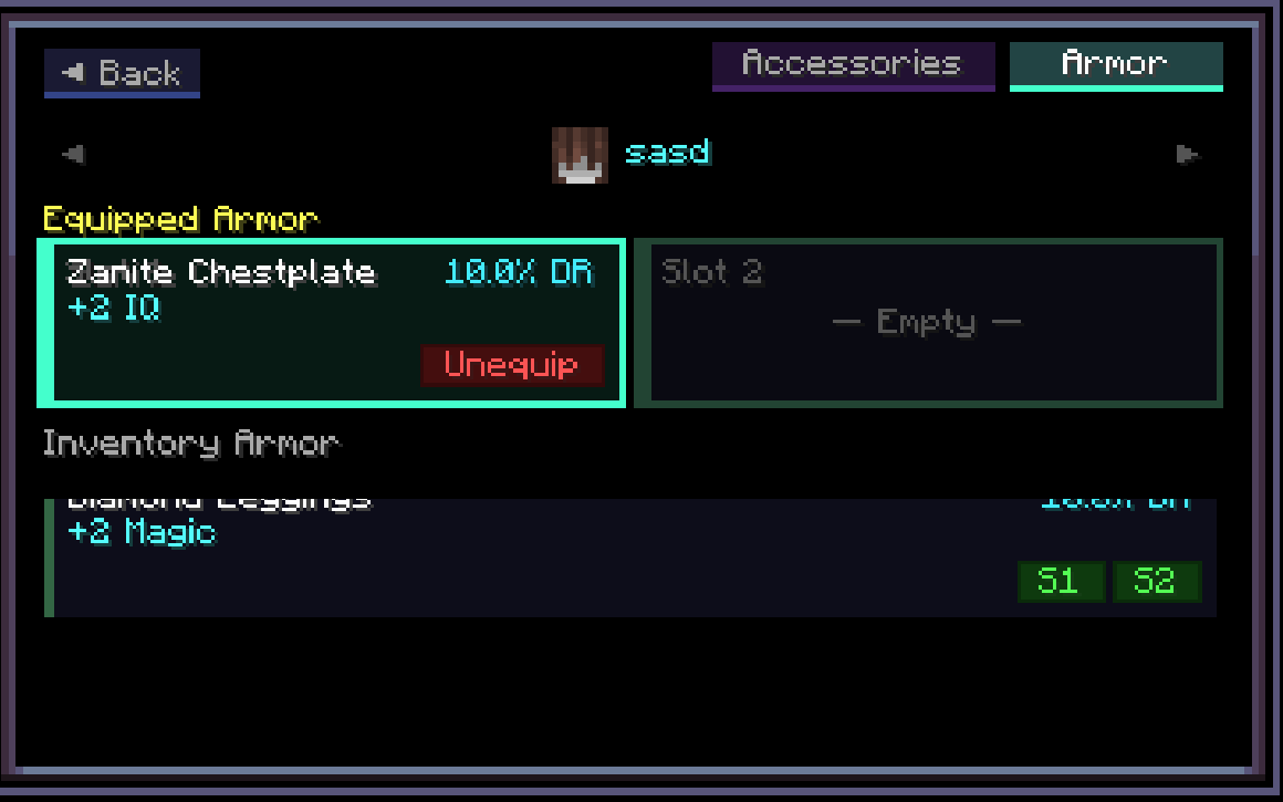 You can set the armor to any tier!