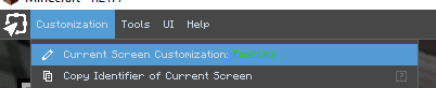 Toggle Screen Customization