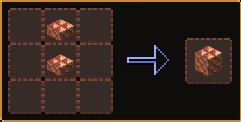 One of Create's copper slabs being turned back into a block varient