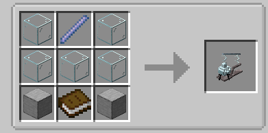 crafting recipe of brewing stand