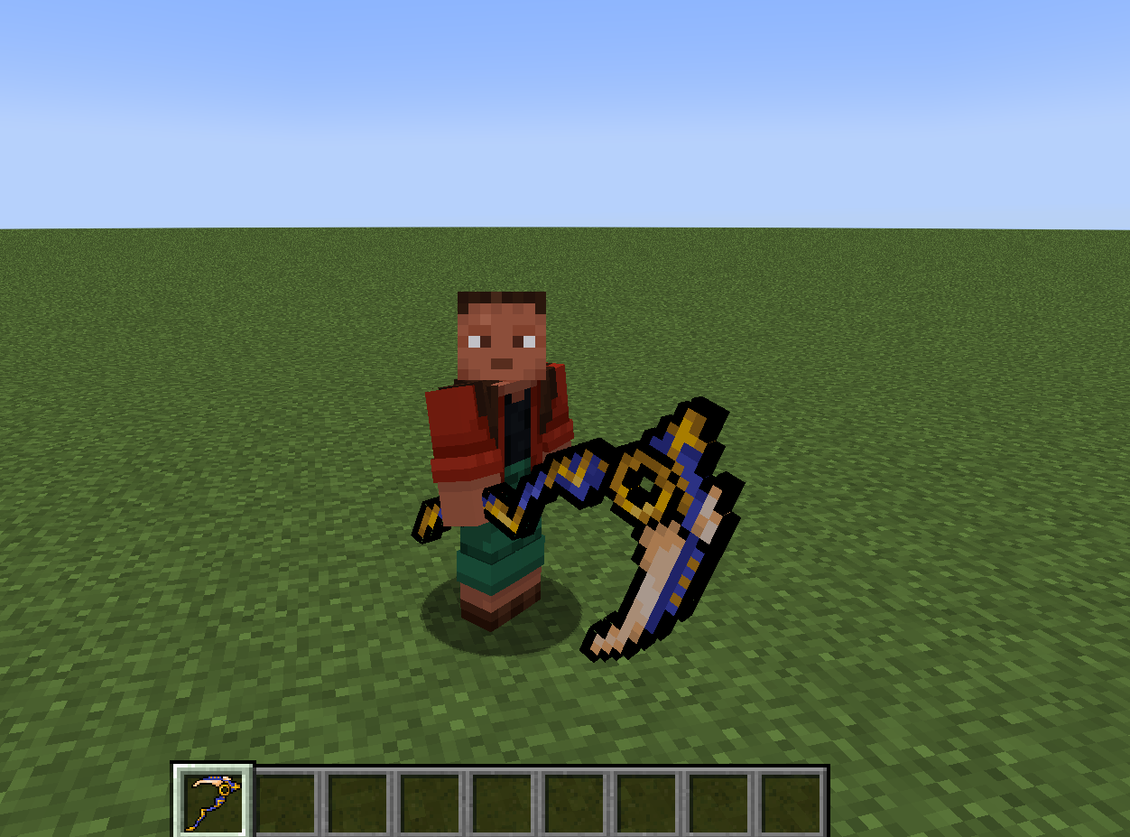 A person holding a scythe
