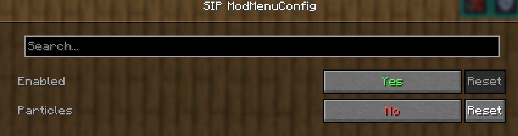 Mod menu settings screenshot showing configuration options