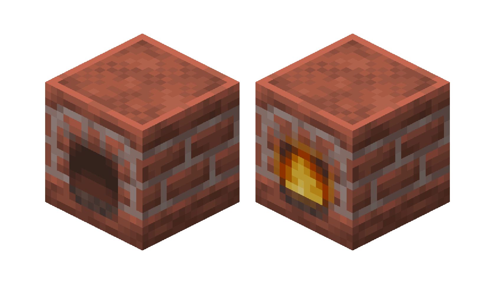 Kiln on & off comparison