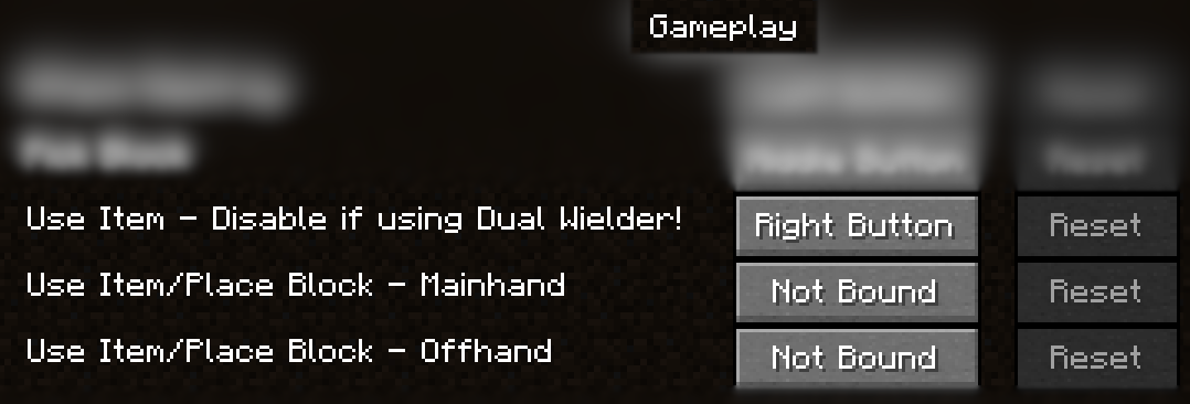 Keybind menu