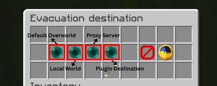 Evacuation setting