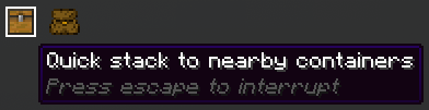 An image that shows the buttons to stack your items to nearby chests containing those items