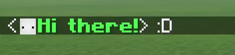 The player's name is also changed in chat.