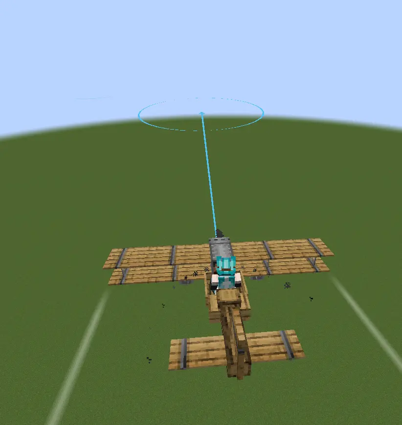 A player using Autopilot to drive a bipplane