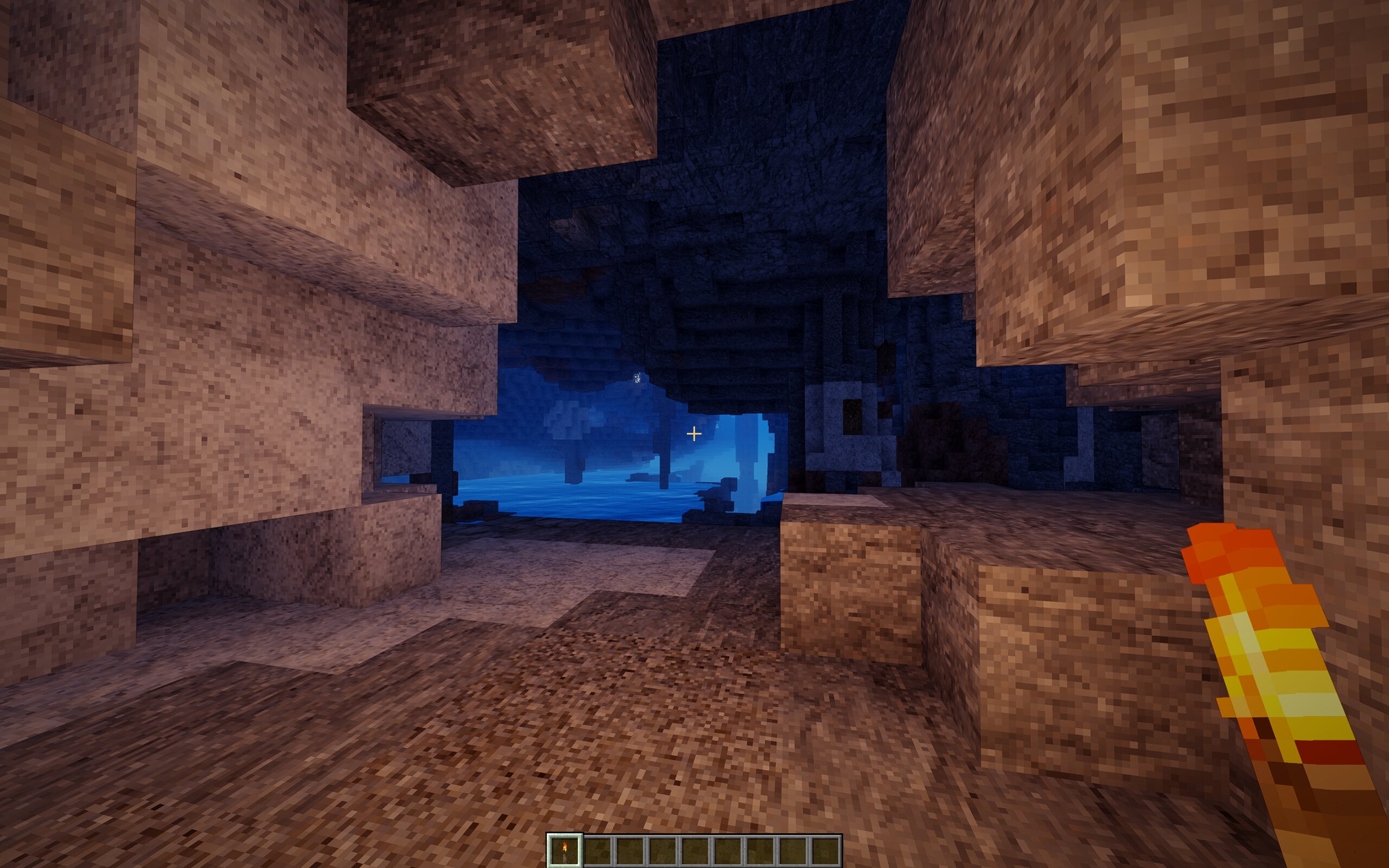Held light in cave