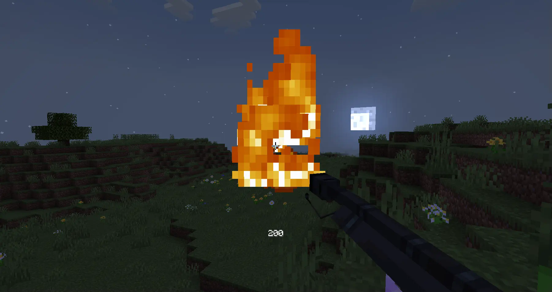 Flamethrower in action