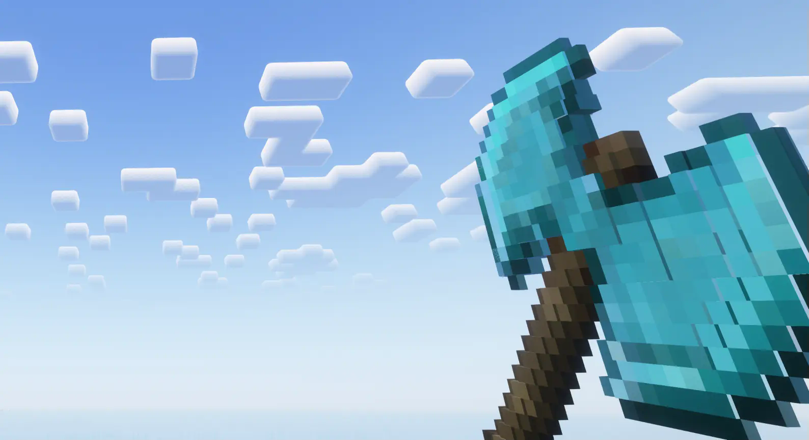 Diamond axe with PBR applied