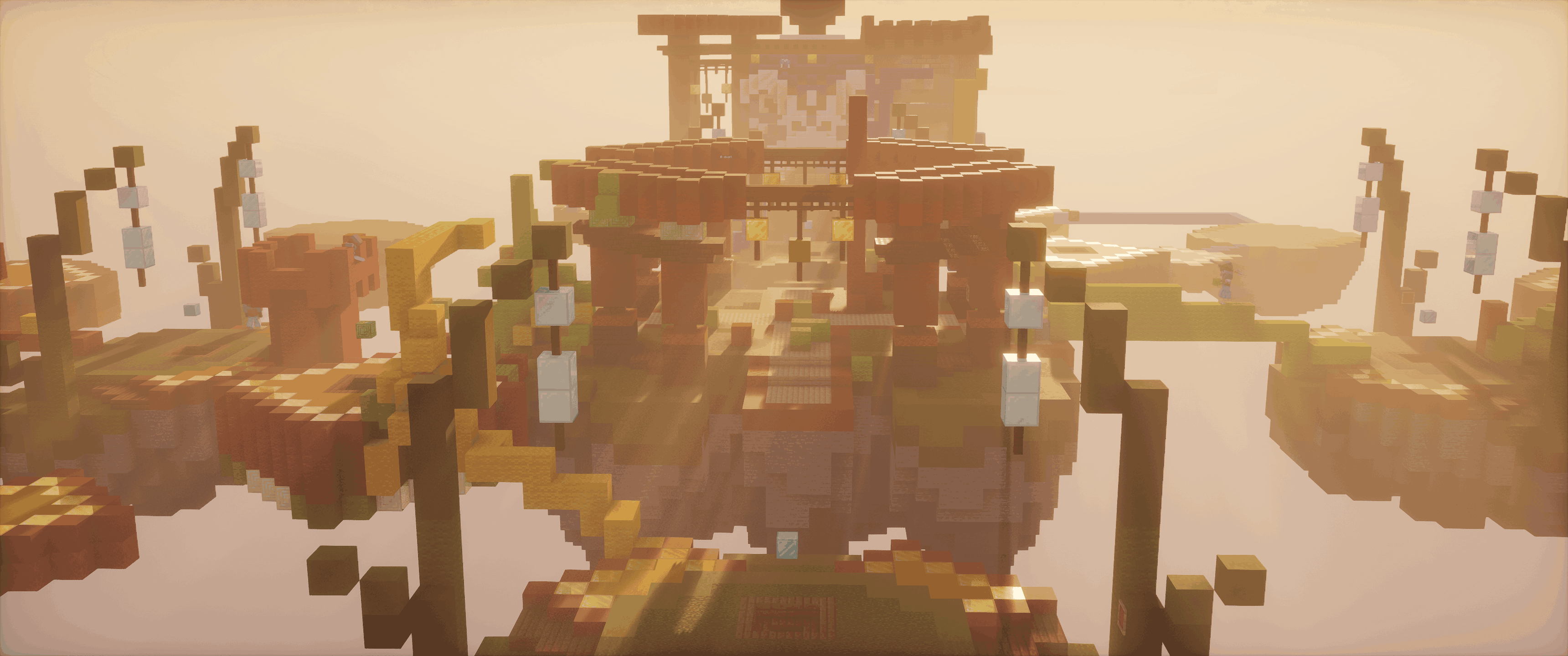 Two teams, drenched in the beautiful light that is proton shaders, surrounded by the clear and defined setting due to the optimization and rendering mods installed.