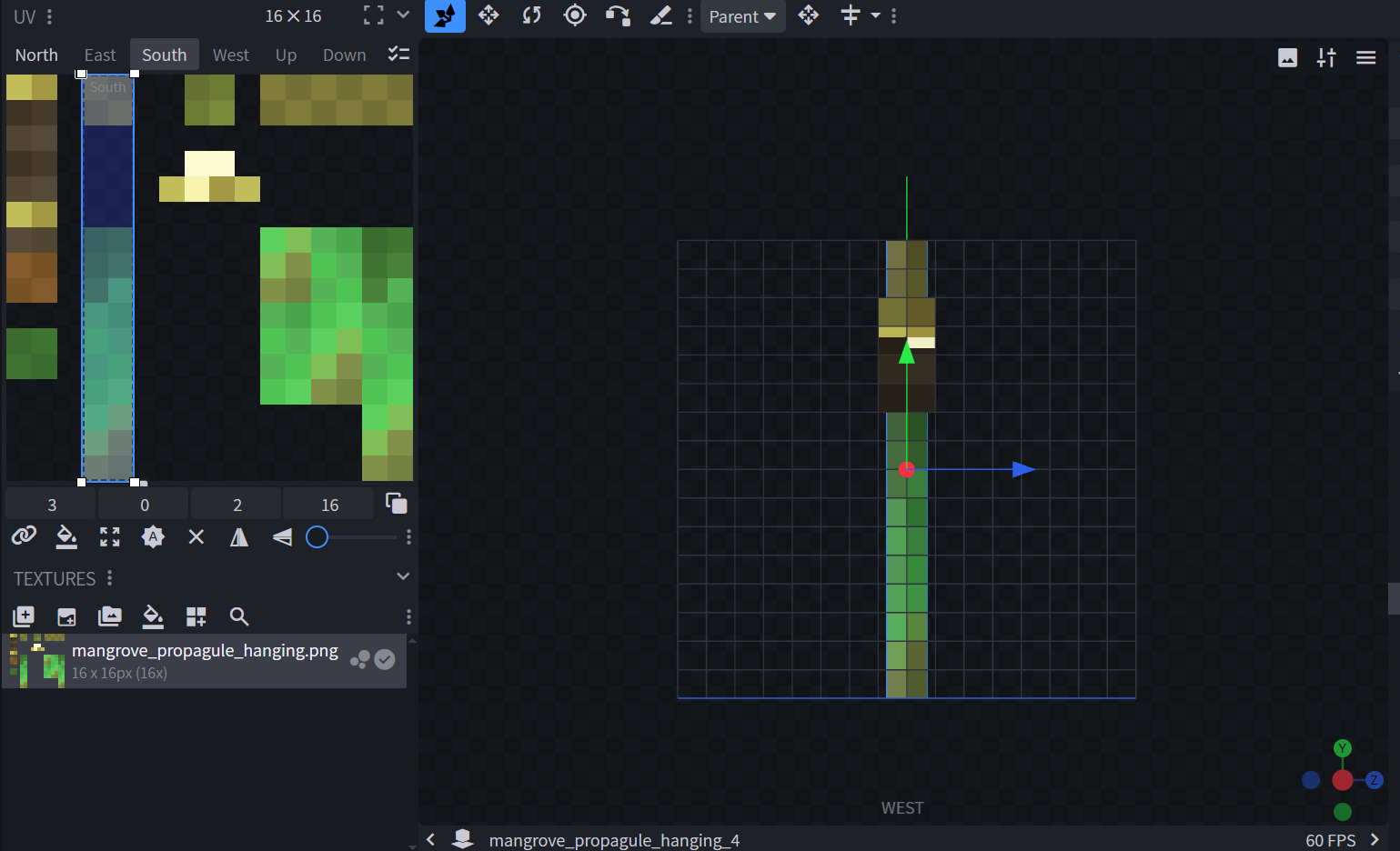 the modified texture, showing the elements' textures being joined together, so that they can be joined together as one element.