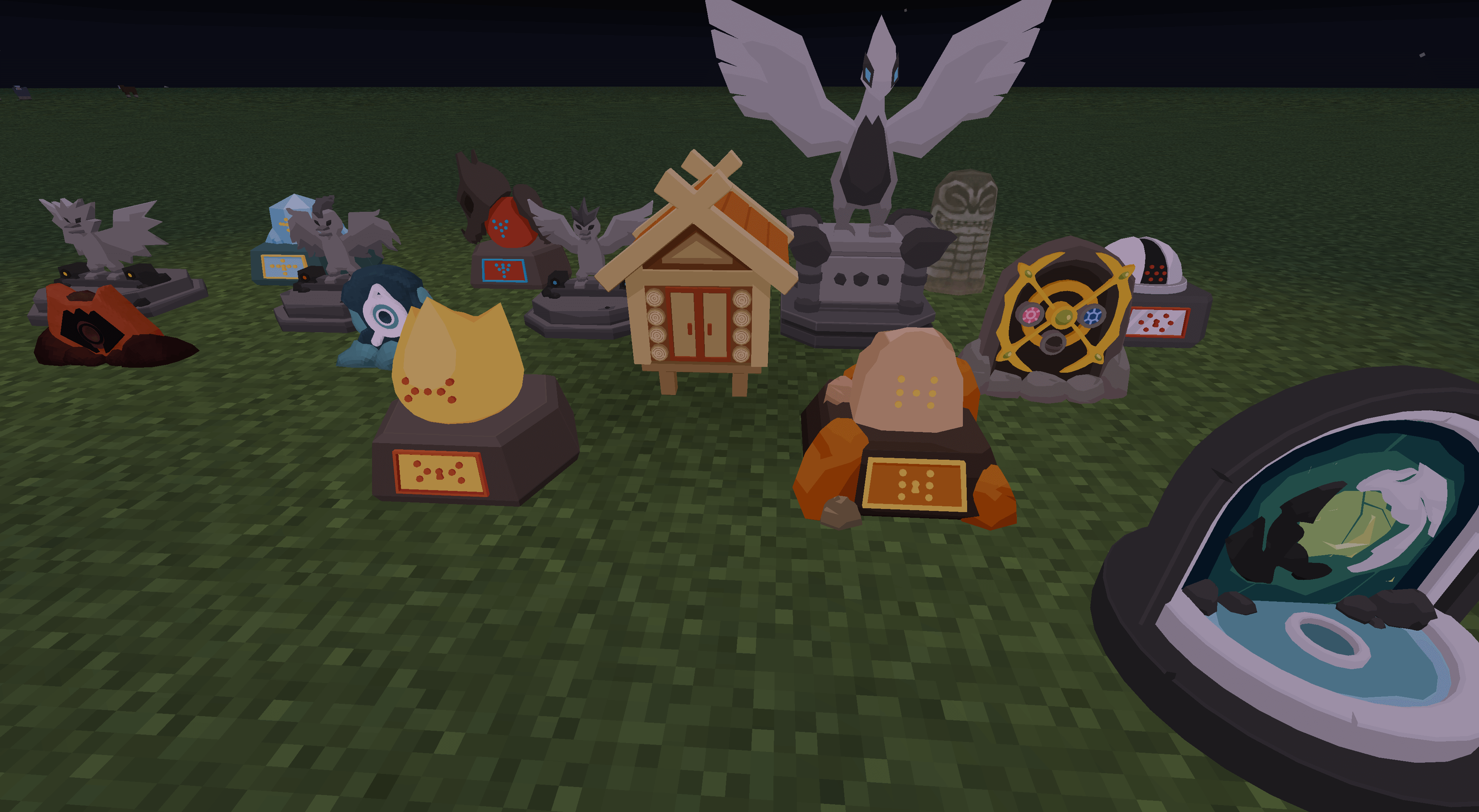 An image of some of the legendary shrines you may find on your adventures