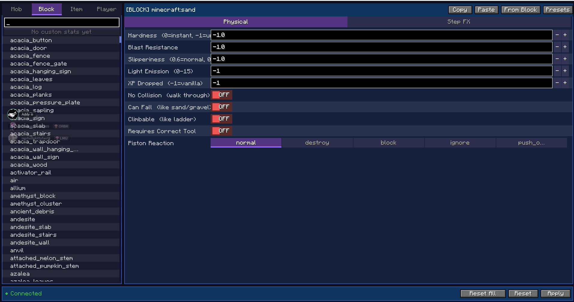 Full Stats