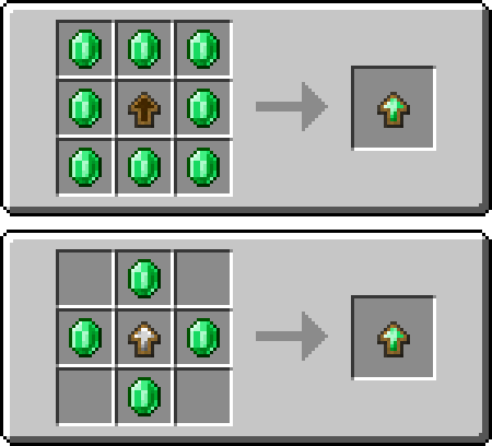 Emerald Backpack Upgrade recipes
