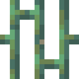 The texture of weathered copper bars without the resource pack. There is an ugly, discolored pixel in the center of the texture.