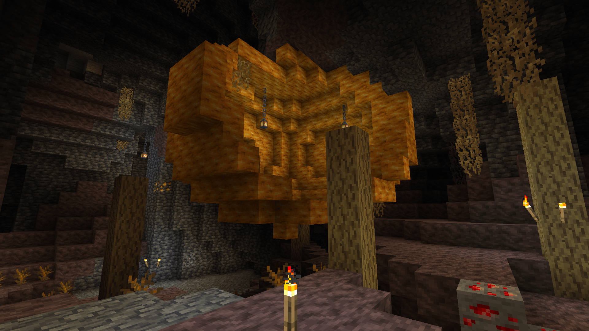 Amber nodule in a cave