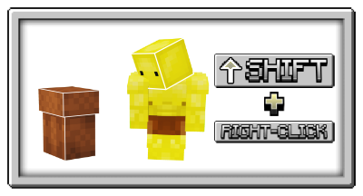 player in front of a backpack with the instructions
