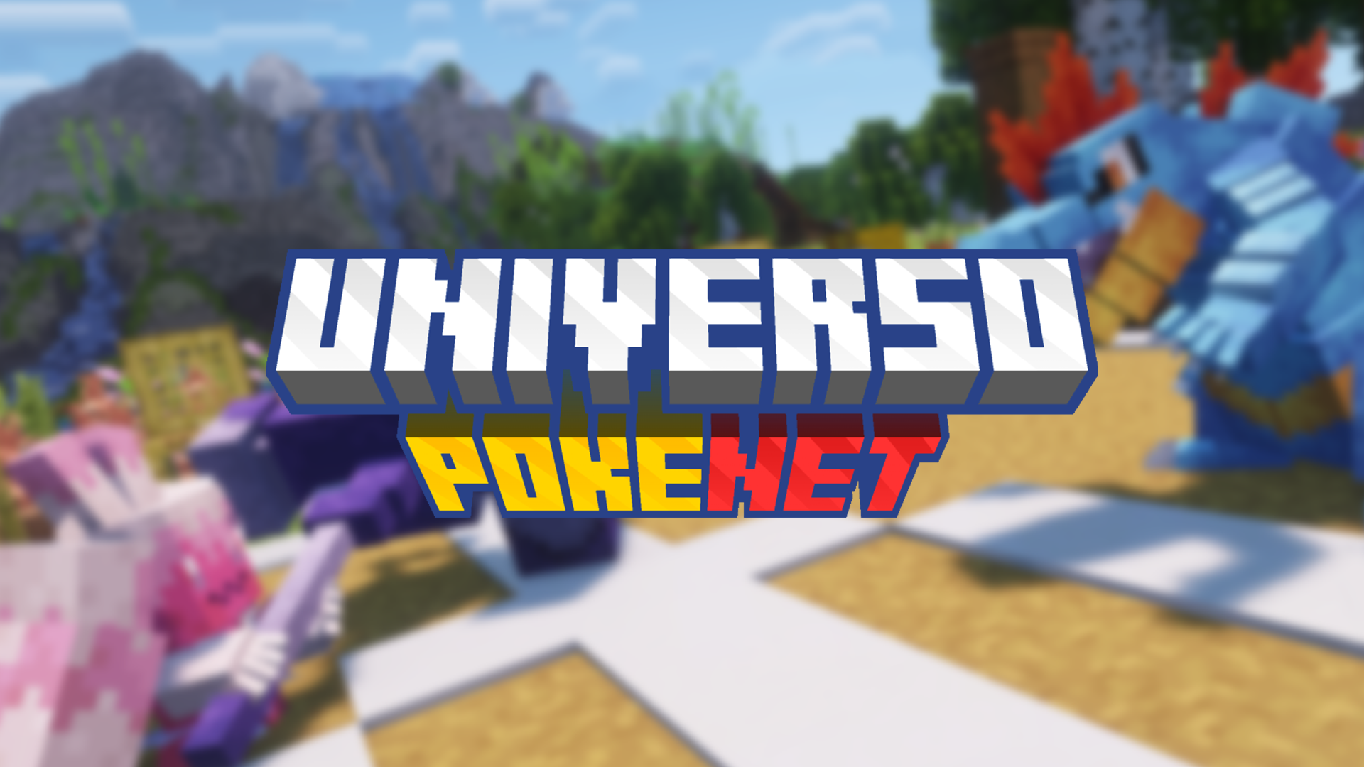 Universo PokeNet logo with a pokemon background