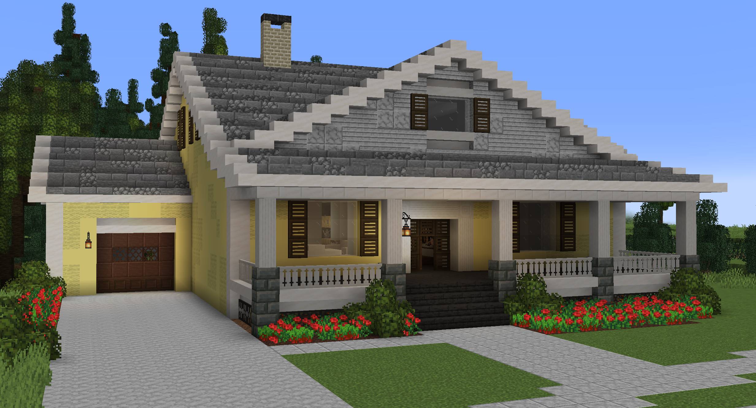 Yellow Suburban House