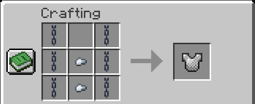 Recipe for chainmail chestplate