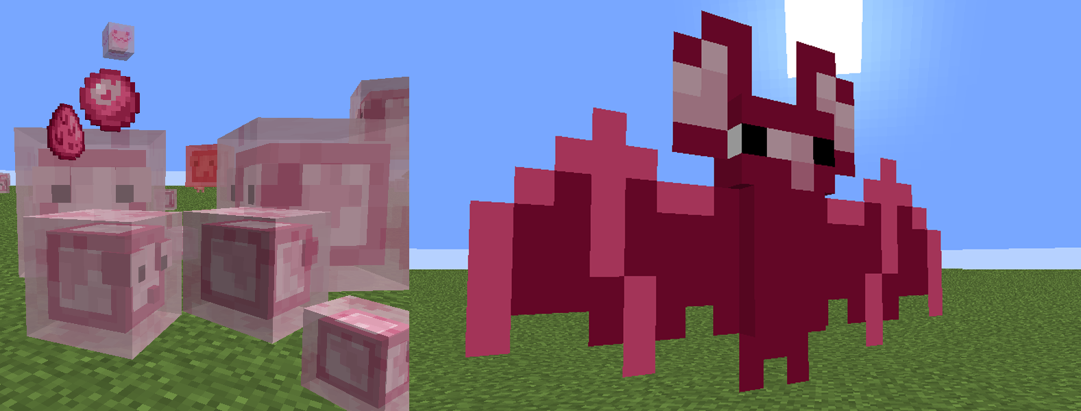 Pink slime and bat