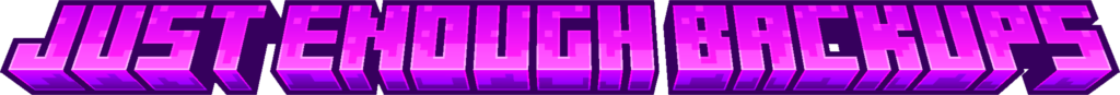 Just Enough Backups Banner