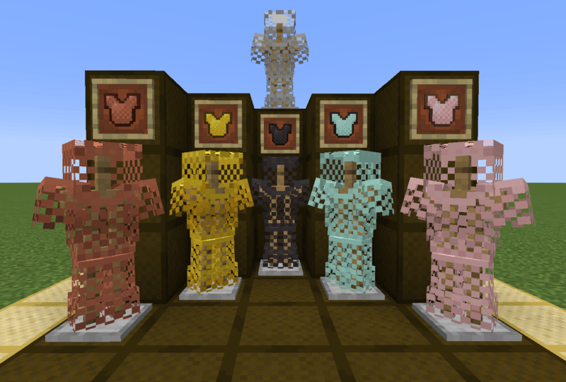 The chainmail armors.