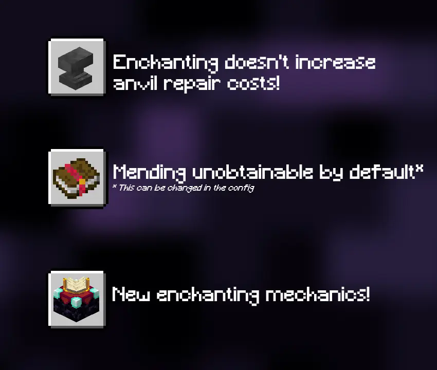 Features of the mod