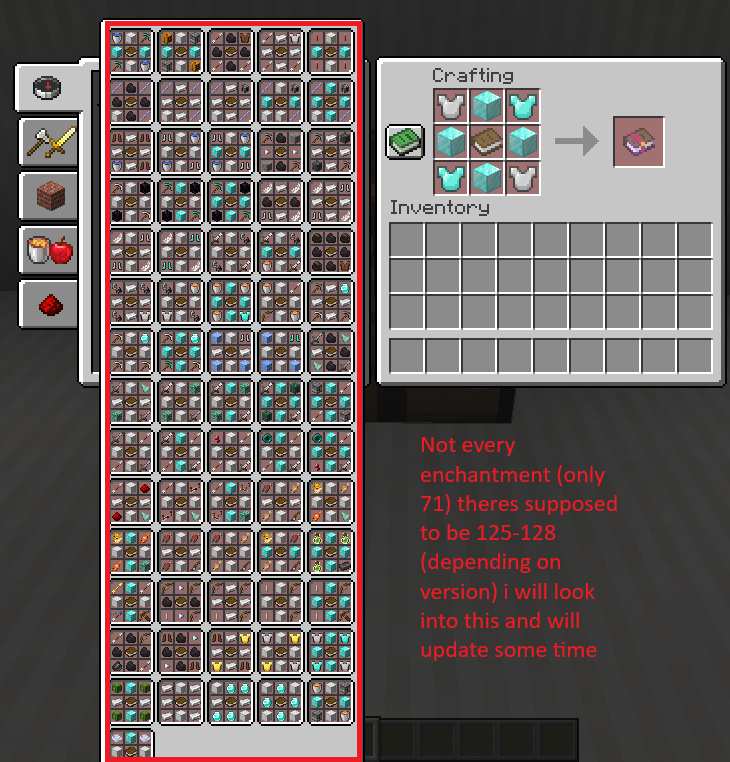 Not every enchantment appearing bug