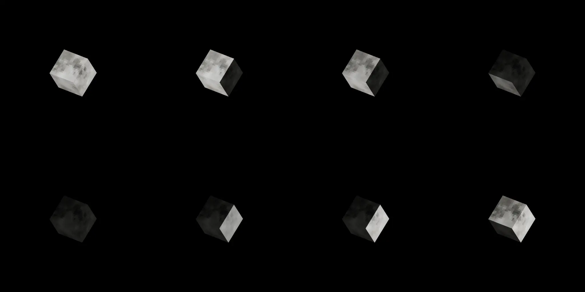 All of the different moon phases.
