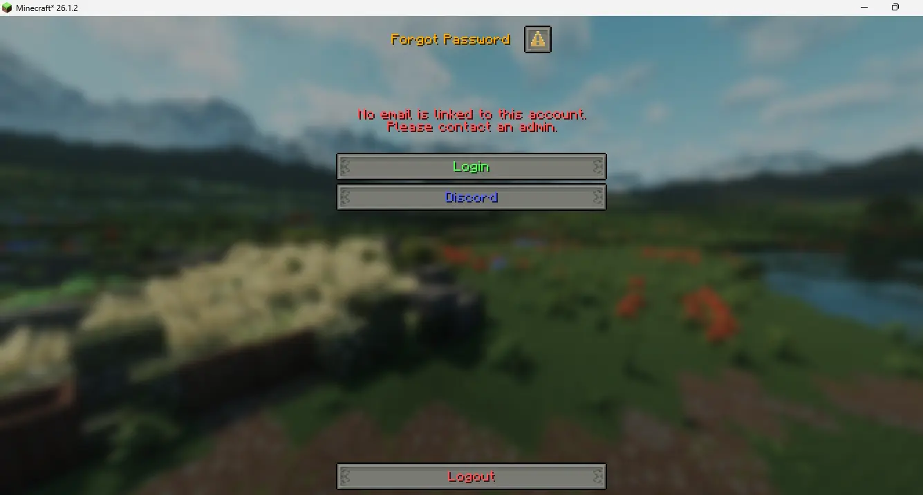 Forgot Password but email not found dialog