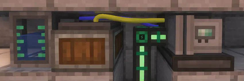 Pipes sharing space with other blocks