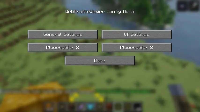 config menu
