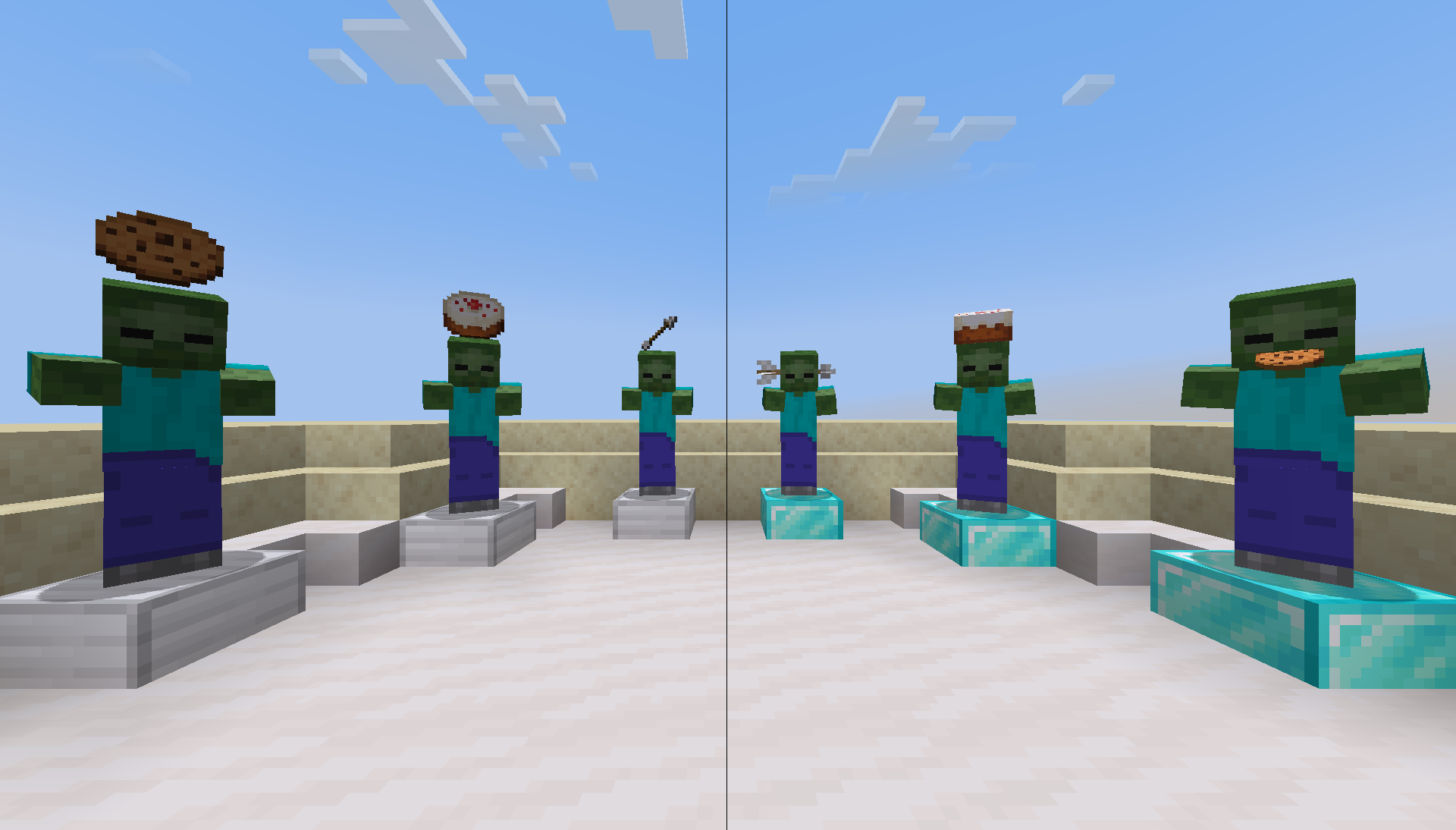 Left is vanilla, Right is with hattables++