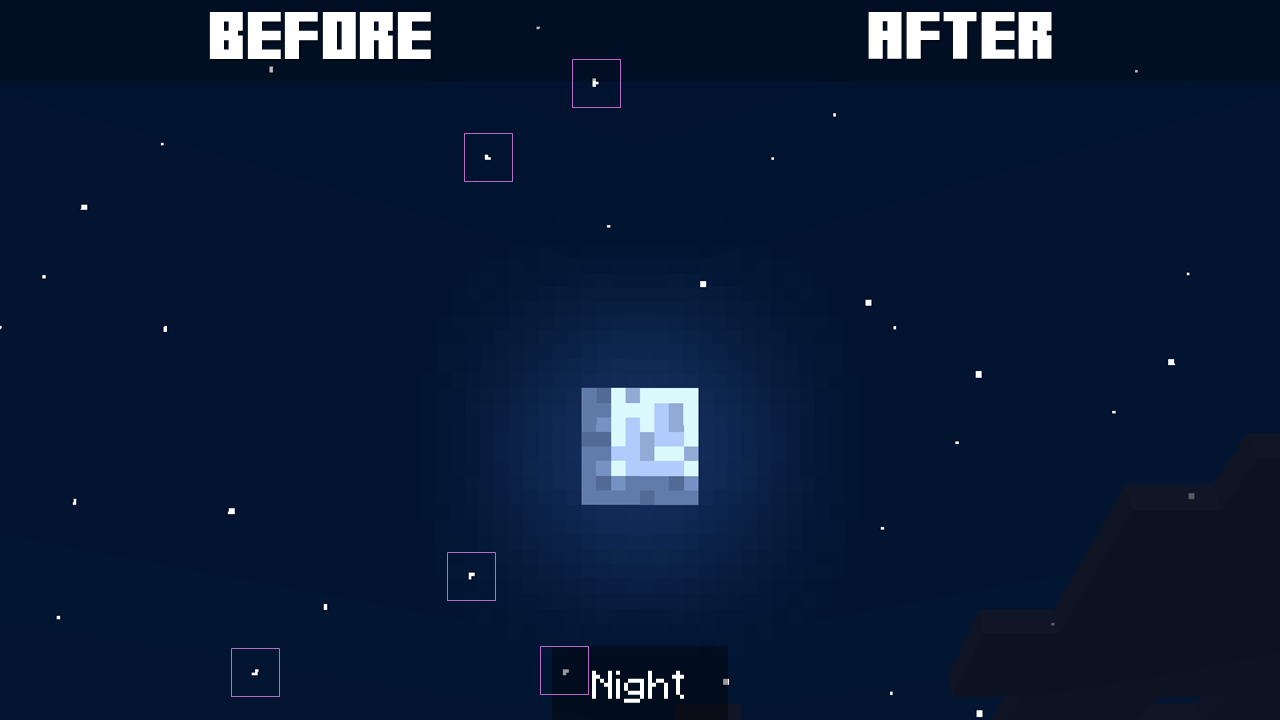 Before and After of the Night Sky