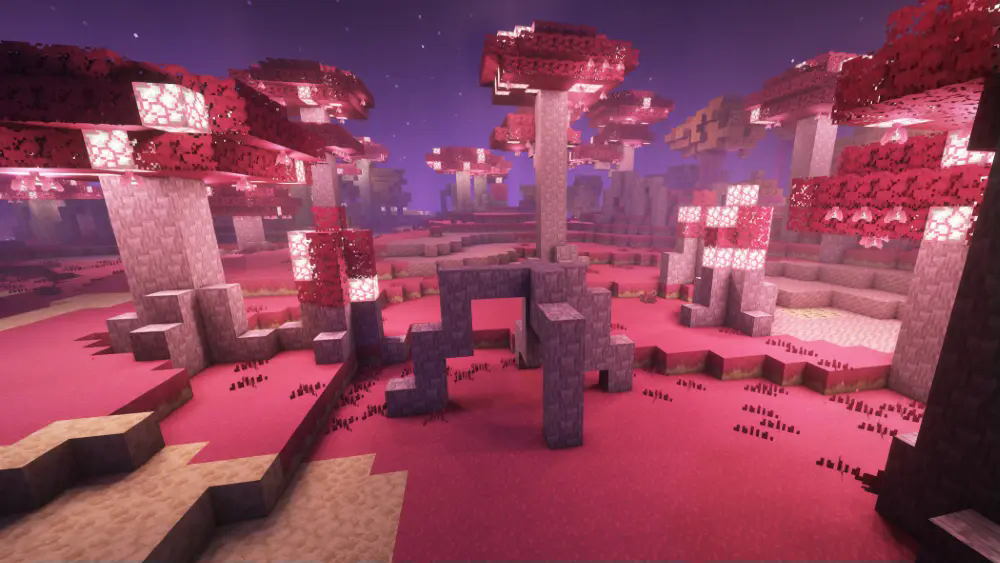 Folly Fields with the Rethinking Voxels Shader Pack