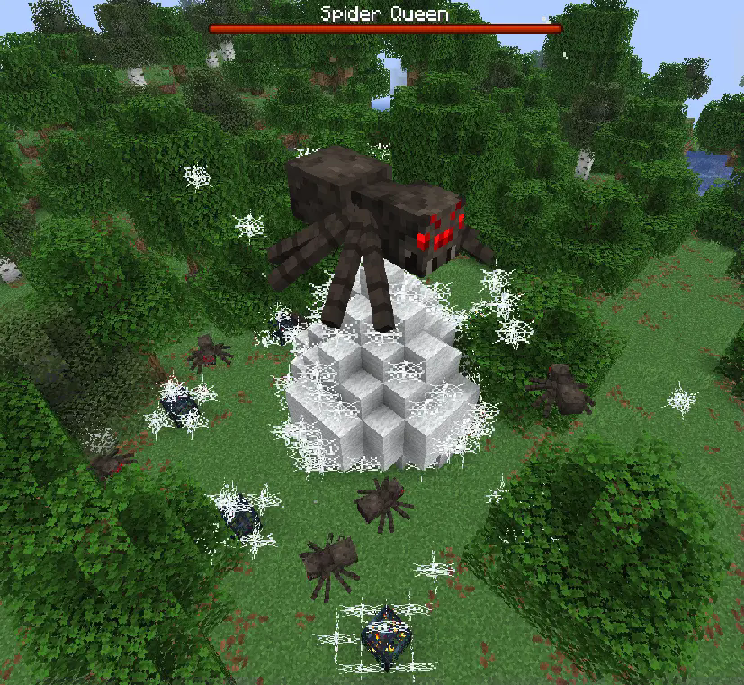 Spider Queen on top of Spider Den