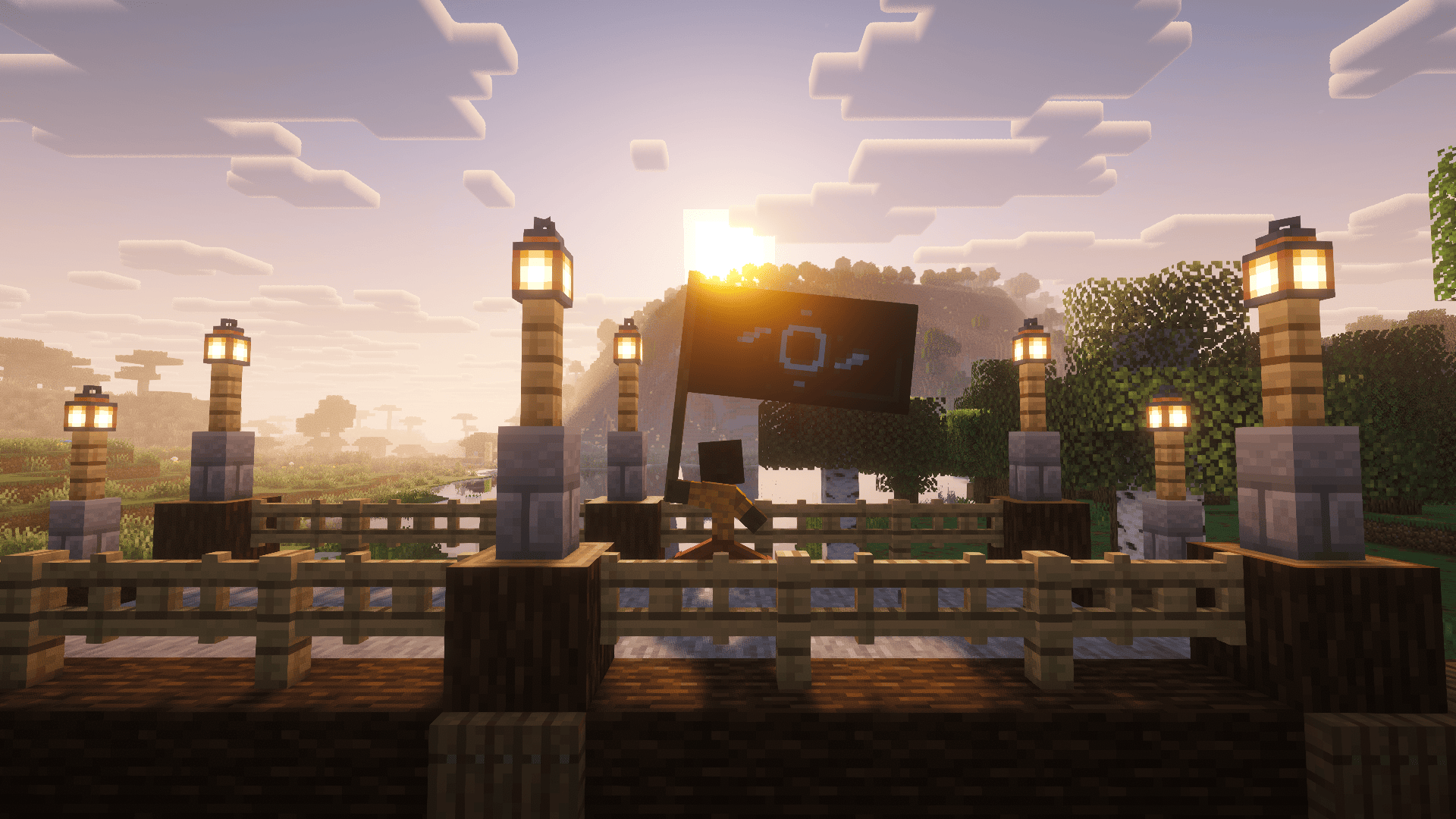 player-with-flag-running-across-bridge
