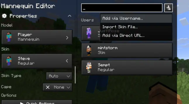 changing skins & capes!