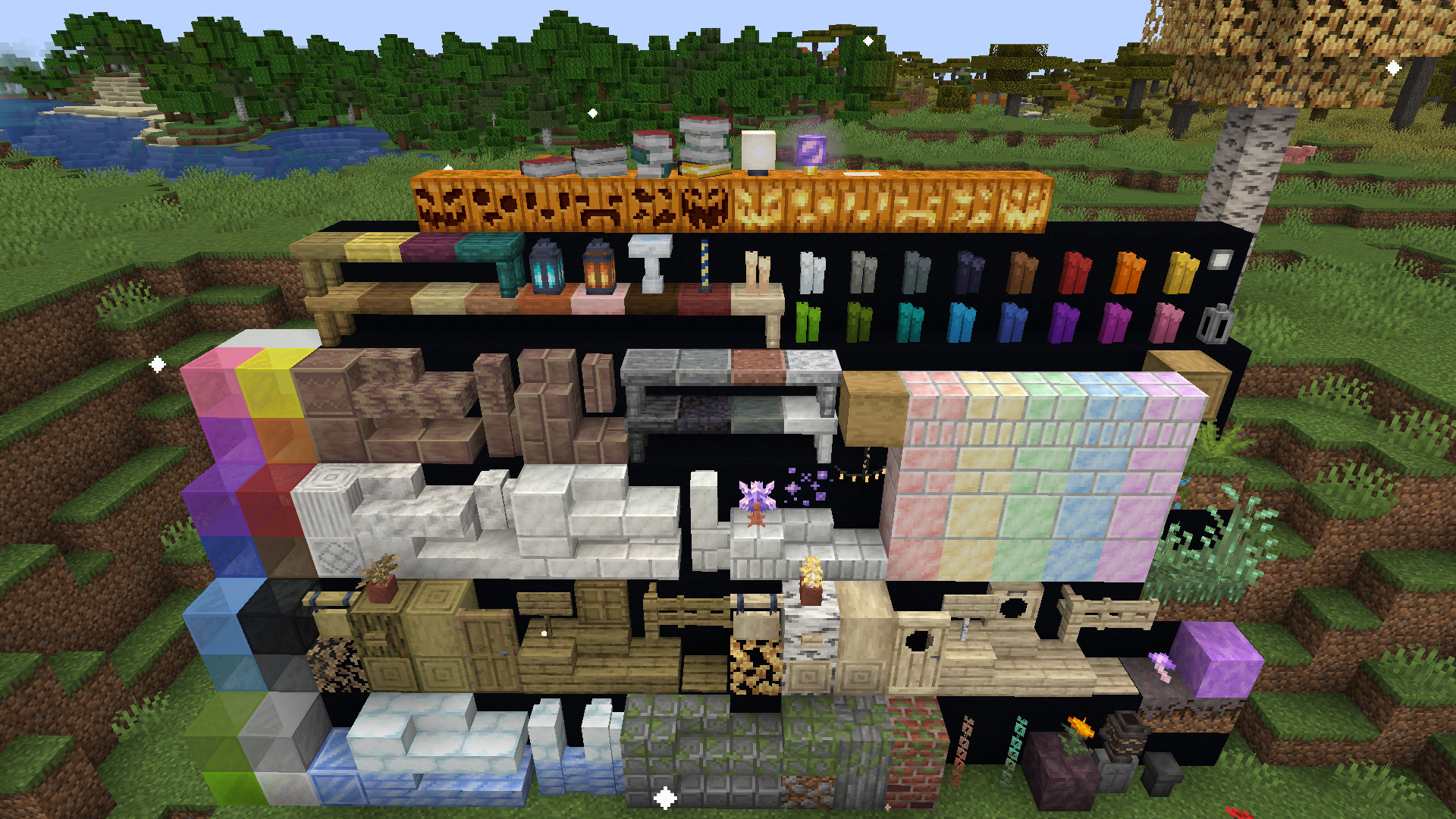 An arrangement of every block in the mod