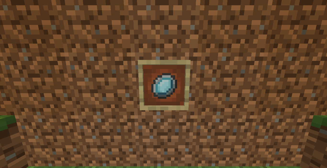 The Magic Mirror in an item frame