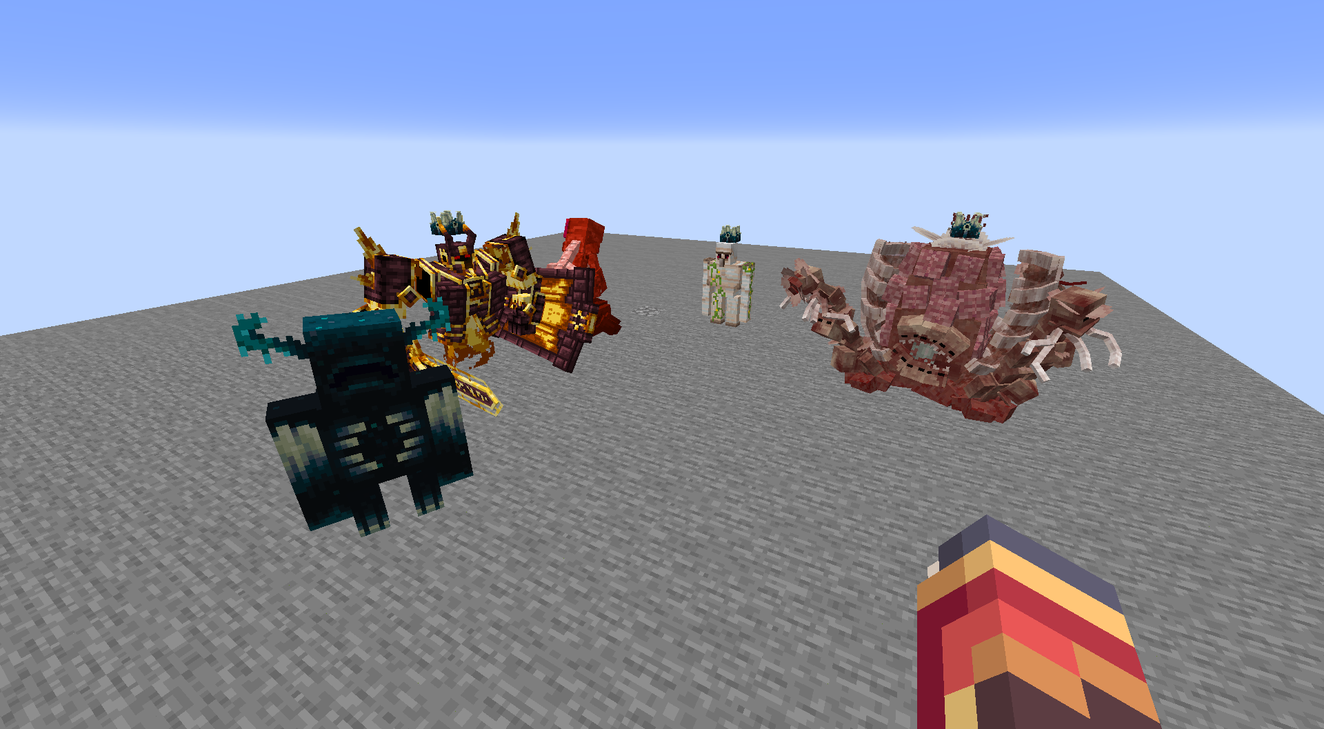 Render a sculk shrieker on the entity’s head as an identifier.