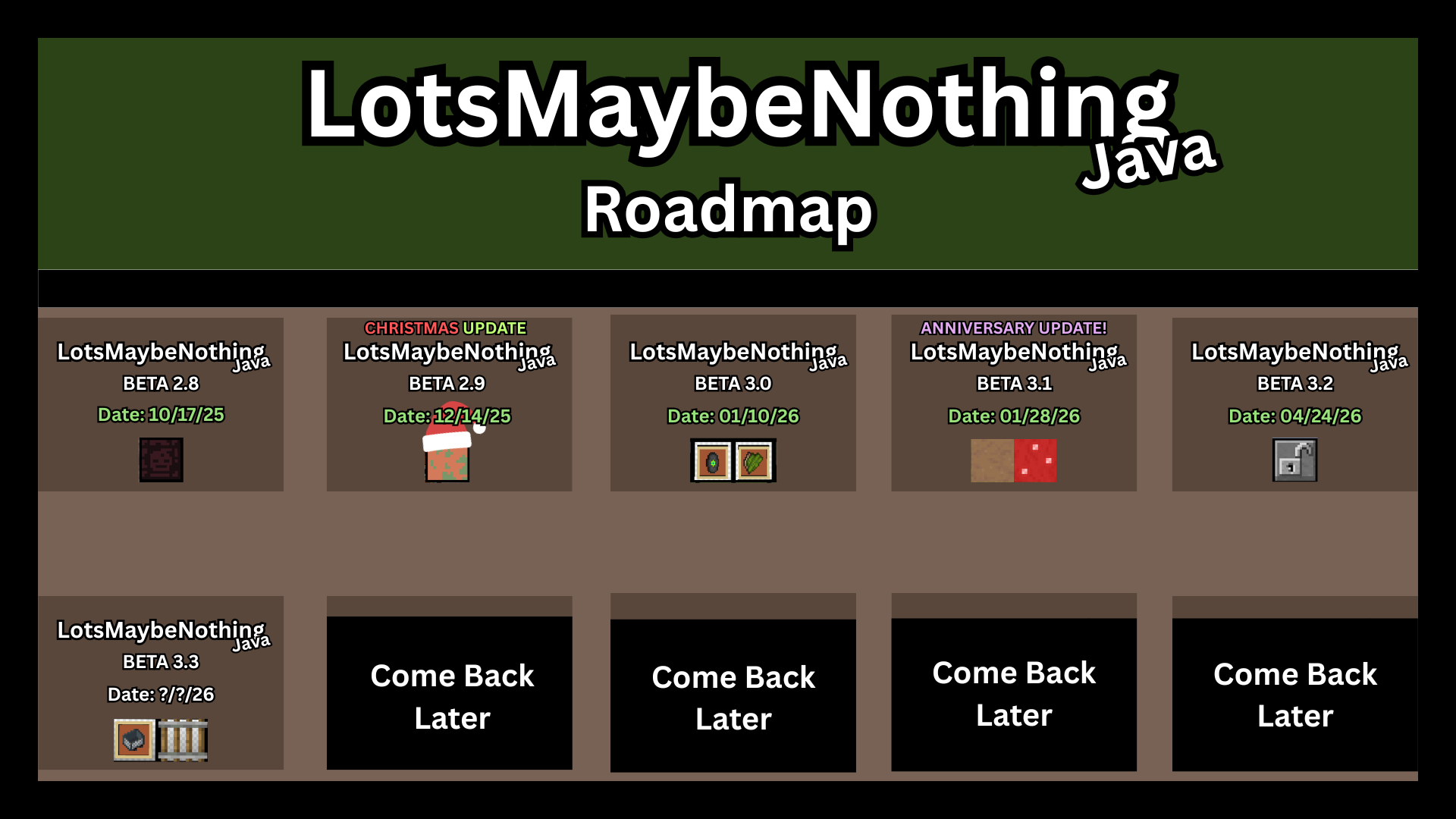 LotsMaybeNothing Java Roadmap