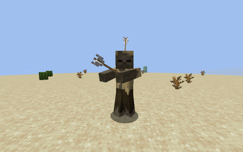 A husk with arrows attached to it
